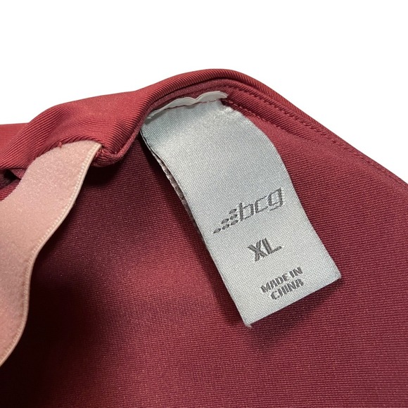 BCG Sports Bra XL Extra Large Pink Burgundy Strappy Back Activewear - Picture 5 of 5